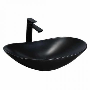 Lavoar pe blat REA Royal Negru mat 61.5 cm