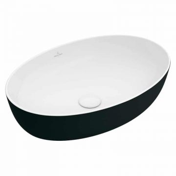 Lavoar pe blat Villeroy &amp; Boch Artis oval 61 cm Negru