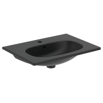 Lavoar Ideal Standard Tesi, 60 cm, montare pe mobilier, negru mat - T3510V3