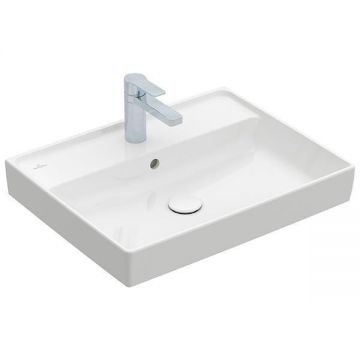 Lavoar cu orificiu baterie si preaplin, Villeroy & Boch, Collaro, 60x47cm, Alb