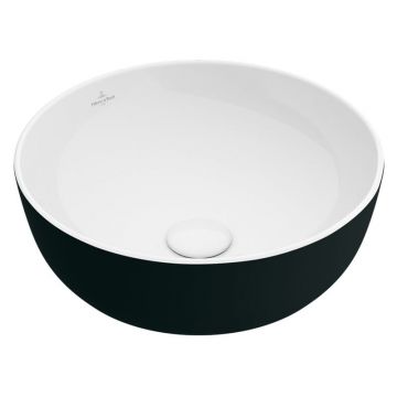 Lavoar pe blat, Villeroy & Boch, Artis, rotund, 43 cm, coal black