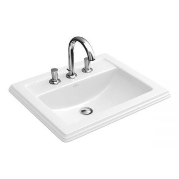 Villeroy & Boch, Hommage, lavoar incastrat, ceramic plus, alb alpin, 63 cm