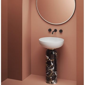 Lavoar freestanding Artceram Jolie, portoro gold - Dimensiune 50x50