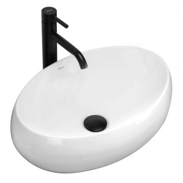 Lavoar pe blat ceramic Rea Linda , 48.5 cm, alb