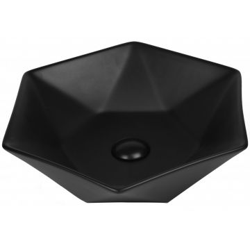 Lavoar pe blat, Fluminia, Black Diamond, 49 x 49 cm, negru