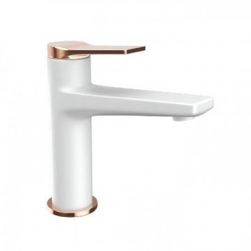 Baterie lavoar Karag Andare, alb-rosegold - Culoare Alb