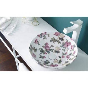 Lavoar Bathco Vintage and More Floral, 41 cm - Dimensiune 41cm