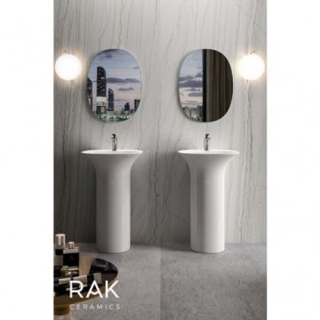 Lavoar freestanding Rak Sensation, 55x46 cm, cu orificiu baterie - Dimensiune 55 cm