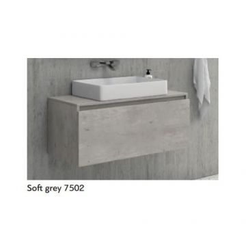 Baza Mobilier SPACE 80 cm Cu Blat Din Compozit - Karag - Culoare soft grey 7502