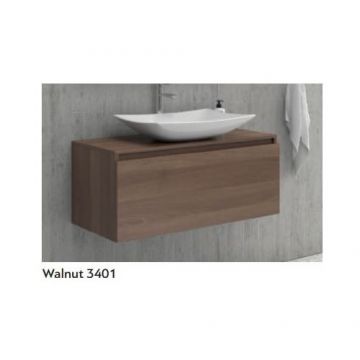 Baza Mobilier SPACE 80 cm Cu Blat Din Compozit - Karag - Culoare walnut 3401