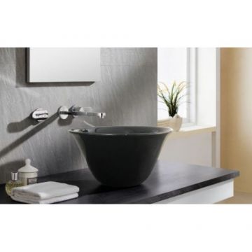 Lavoar Bathco Nordic, 42x22 cm negru - Dimensiune 42cm