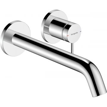 Baterie lavoar Hansgrohe Tecturis S cu pipa 225mm  montaj incastrat  necesita corp ingropat  crom