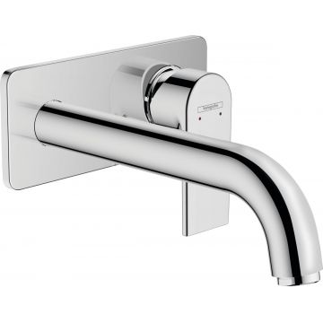 Baterie lavoar Hansgrohe Vernis Shape cu pipa 205mm  montaj incastrat  necesita corp ingropat  crom