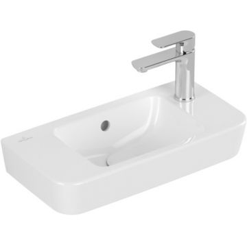 Lavoar Villeroy & Boch O.Novo Compact 50x25cm cu preaplin  pozitionare baterie dreapta  alb Alpin