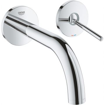 Baterie lavoar Grohe Atrio din 2 elemente pipa 185mm de perete necesita corp ingropat crom