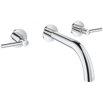 Baterie lavoar Grohe Atrio S din 3 elemente 180mm de perete necesita corp ingropat crom