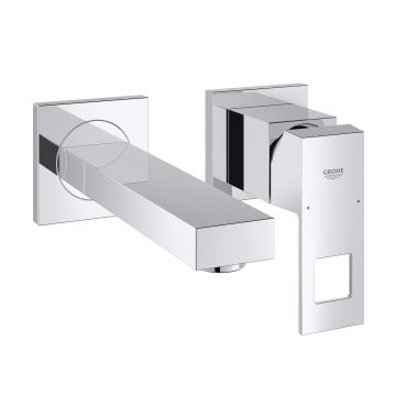 Baterie lavoar Grohe Eurocube de perete  fara ventil  montaj incastrat - parte exterioara  necesita corp ingropat pentru functionare