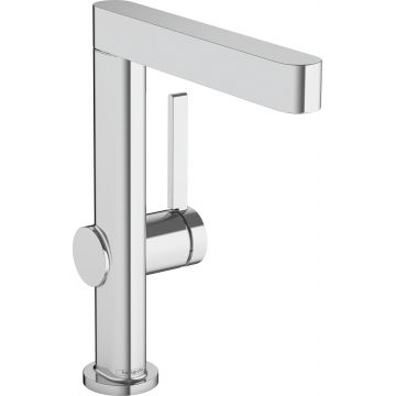 Baterie lavoar Hansgrohe Finoris 230 cu pipa rotativa  ventil push-open  crom