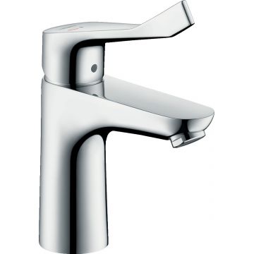 Baterie lavoar Hansgrohe Focus 100 CoolStart cu maner special 12.1 cm  fara ventil  crom