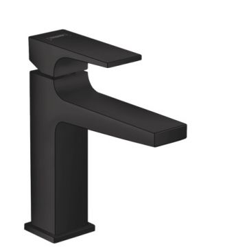 Baterie lavoar Hansgrohe Metropol 110  ventil push-open  negru mat