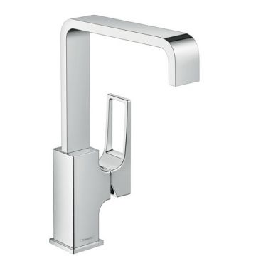 Baterie lavoar Hansgrohe Metropol 230 inalta  ventil push-open cu levier decupat