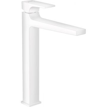 Baterie lavoar Hansgrohe Metropol 260  ventil push-open  pentru lavoar tip bol  alb mat