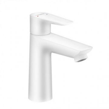 Baterie lavoar Hansgrohe Talis E 110, alb mat, cu ventil - Culoare Alb