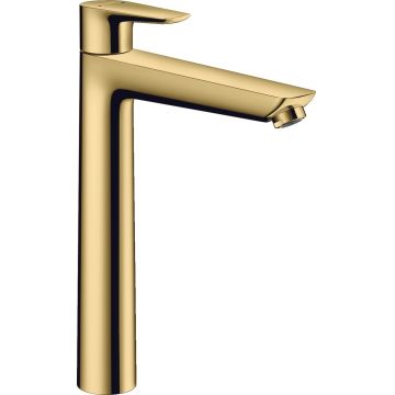 Baterie lavoar Hansgrohe Talis E 240  ventil pop-up  pentru lavoar tip bol  gold optic lustruit