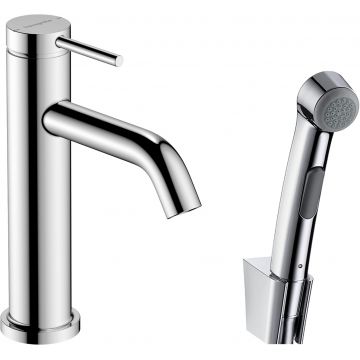 Baterie lavoar Hansgrohe Tecturis S 110 EcoSmart+ cu dus tip bideu pentru igiena intima  fara ventil  crom