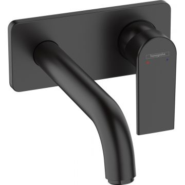 Baterie lavoar Hansgrohe Vernis Shape cu pipa 205mm montaj incastrat necesita corp ingropat negru mat