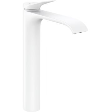 Baterie lavoar Hansgrohe Vivenis 250  ventil pop-up  pentru lavoare tip bol  alb mat