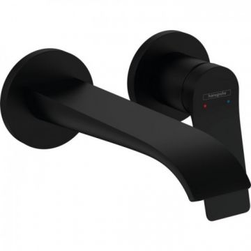 Baterie lavoar incastrata Hansgrohe Vivenis cu pipa 19.2 cm - Culoare Negru