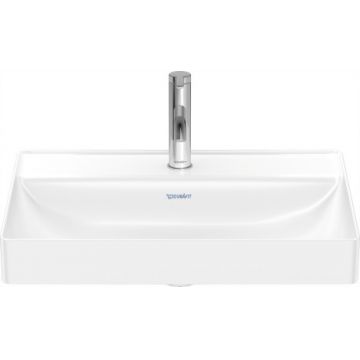 Lavoar Duravit DuraSquare 59x47cm  WonderGliss  fara preaplin  montare pe blat  cu capac ceramic pentru ventil inclus  alb