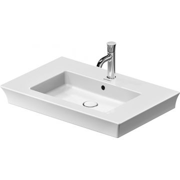 Lavoar Duravit White Tulip 75cm montare pe mobilier ventil ceramic alb