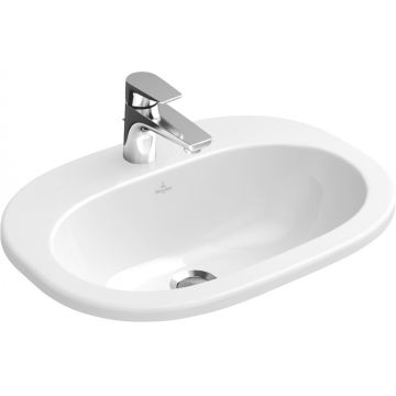 Lavoar oval Villeroy & Boch O.Novo 56cm montare in blat Alb Alpin