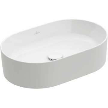 Lavoar tip bol Villeroy & Boch Collaro 56x36cm oval  fara orificiu baterie  fara preaplin  alb