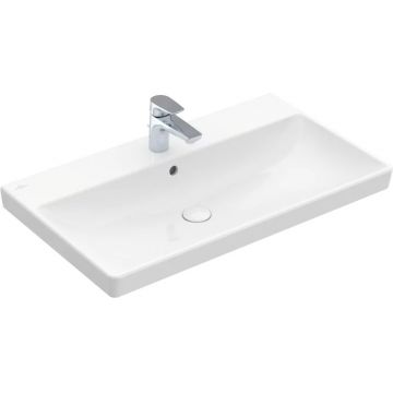 Lavoar Villeroy & Boch Avento 80x47 cu preaplin  montare pe mobilier  alb Alpin