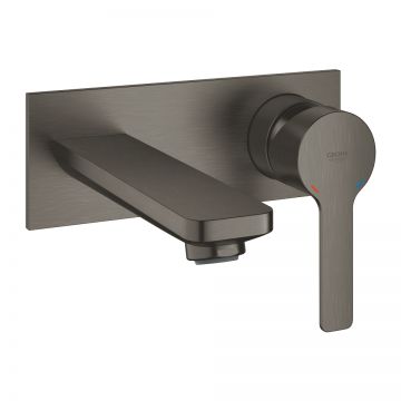 Baterie lavoar Grohe Lineare de perete  montaj incastrat  necesita corp ingropat  brushed hard graphite