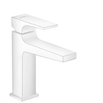 Baterie lavoar Hansgrohe Metropol 110  ventil push-open  alb mat