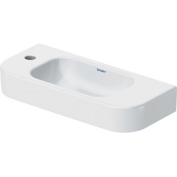 Lavoar asimetric Duravit Happy D.2 50x22cm orificiu baterie stanga fara preaplin alb