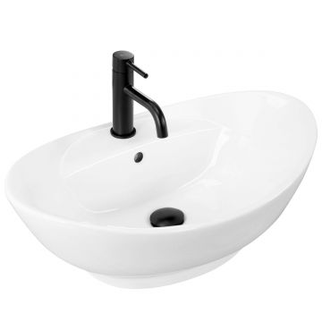 Lavoar ceramic pe blat Rea Cindy, 58.5 cm, alb