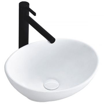 Lavoar ceramic pe blat Rea Sofia Mini, 34 cm, alb