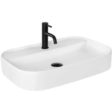 Lavoar ceramic pe blat Rea Verona, 65 cm, alb