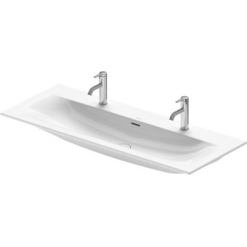 Lavoar dublu Duravit Viu 123x49cm  montare pe mobilier  WonderGliss  alb