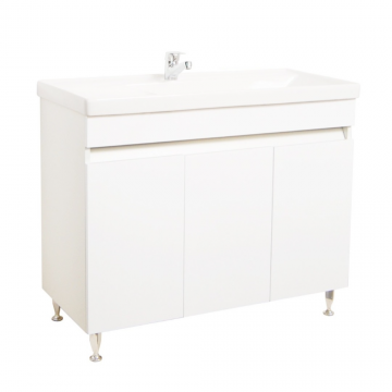 Mobilier baie Badenmob Seria 286, baza cu lavoar, MDF/PAL, alb, 100 x 43 x 81 cm