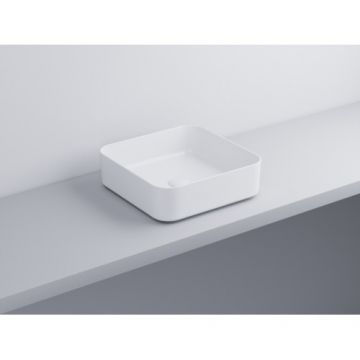 Lavoar pe blat Cielo Shui Comfort Square White 40 cm - Dimensiune 40 cm