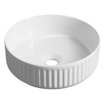 Chiuvetă albă rotundă din ceramică ø 36 cm Ion – Sapho Chiuvetă albă rotundă din ceramică ø 36 cm Ion – Sapho