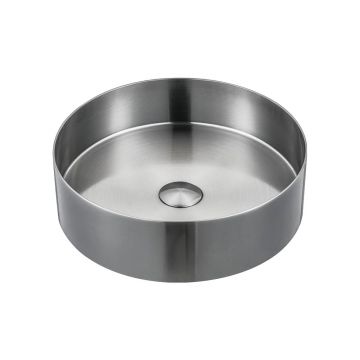 Chiuvetă argintie rotundă din oțel inoxidabil ø 38 cm Aurum – Sapho Chiuvetă argintie rotundă din oțel inoxidabil ø 38 cm Aurum – Sapho