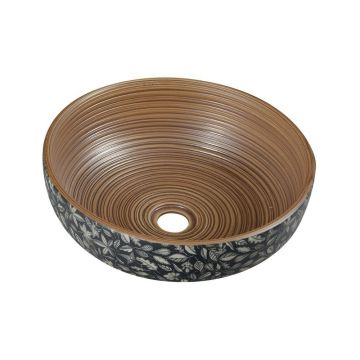 Chiuvetă maro rotundă din ceramică ø 41 cm Priori – Sapho Chiuvetă maro rotundă din ceramică ø 41 cm Priori – Sapho