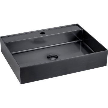 Chiuvetă neagră din oțel inoxidabil 55x42 cm Aurum – Sapho Chiuvetă neagră din oțel inoxidabil 55x42 cm Aurum – Sapho